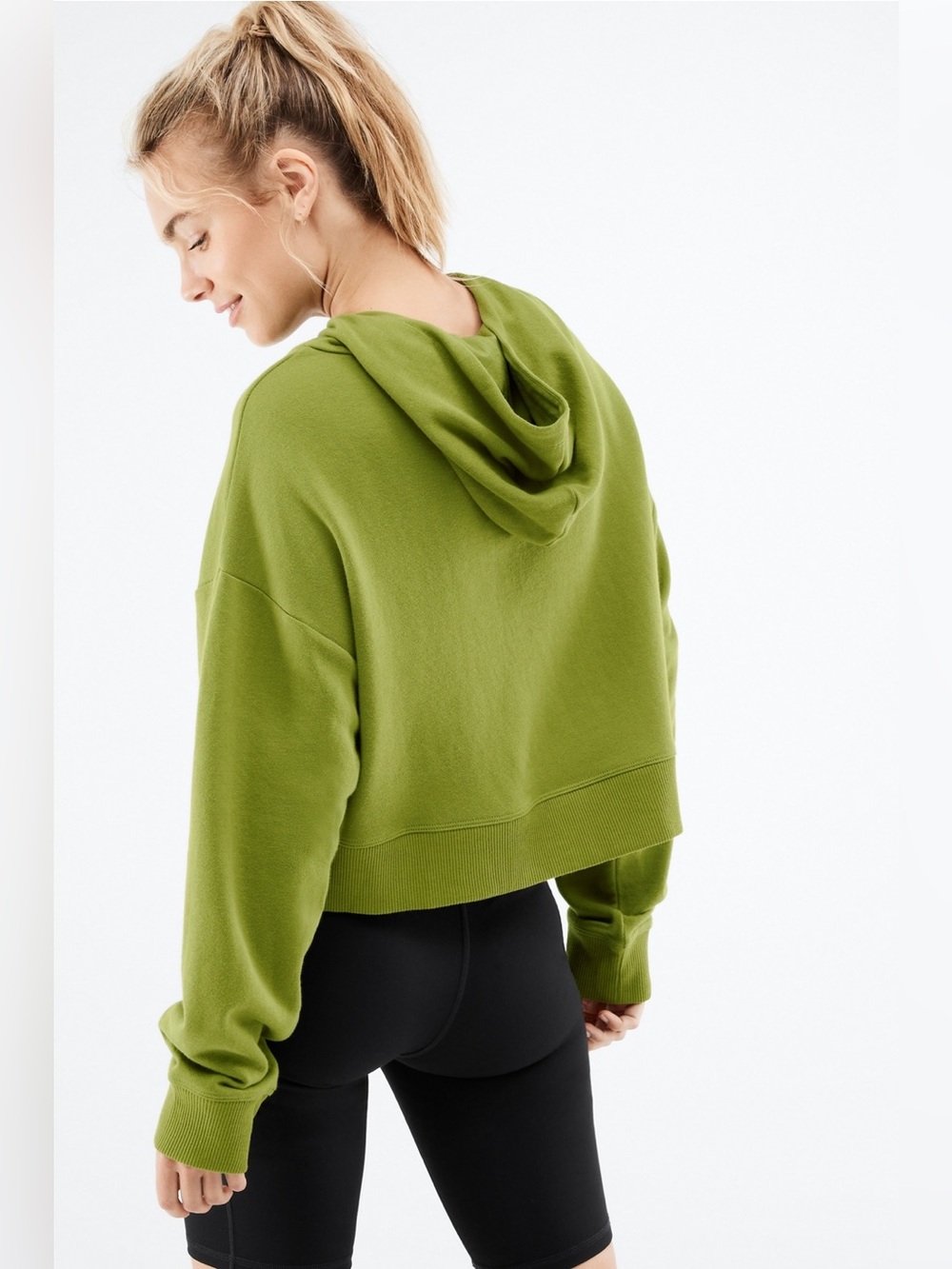 NWT Fabletics Cindy Hoodie - Basil/Grizzly Logo